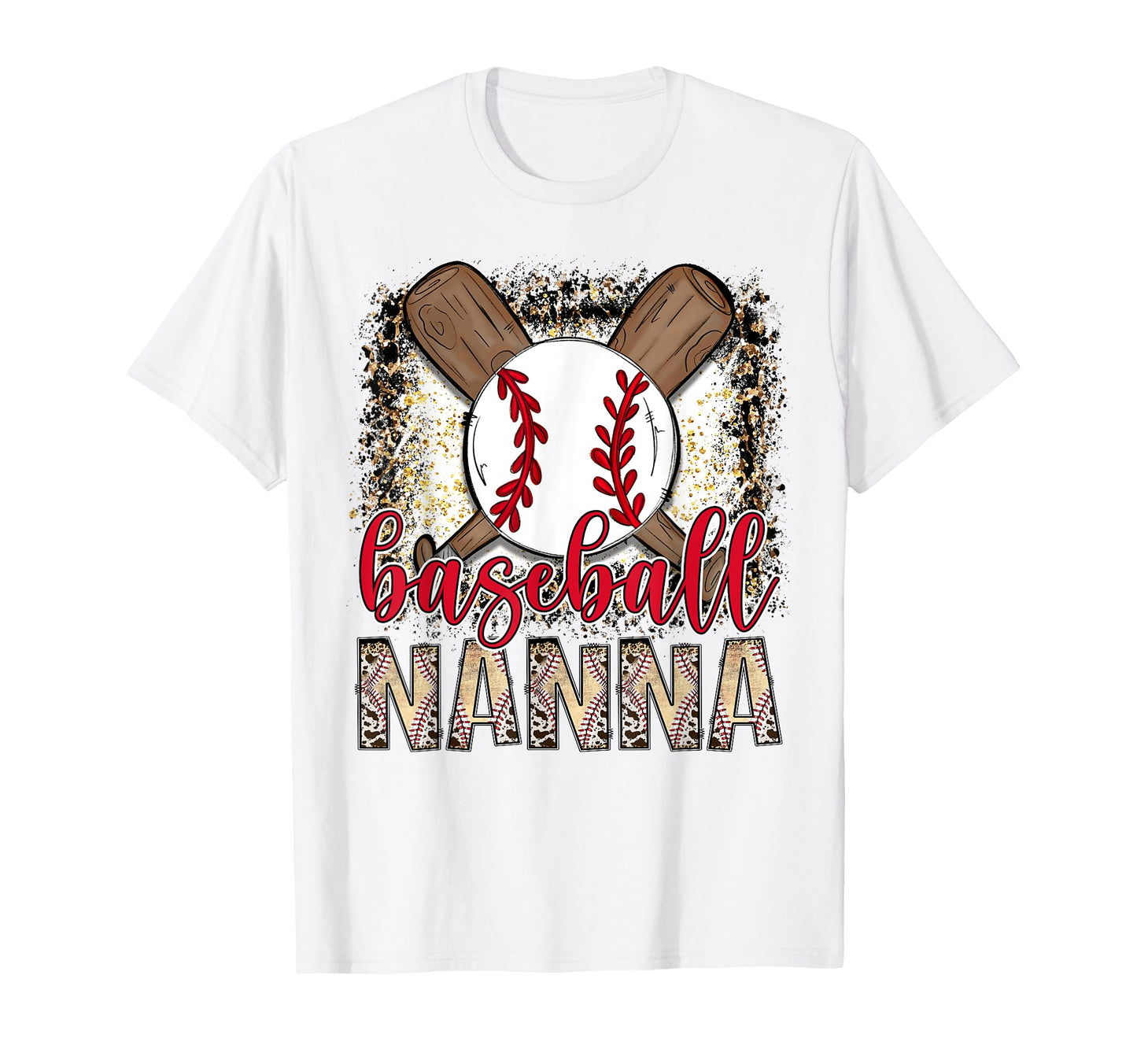 Baseball Nanna Leopard Proud Ball T-Shirt - Casual Everyday Wear Unisex - T-Shirt, Sweatshirt, Hoodie