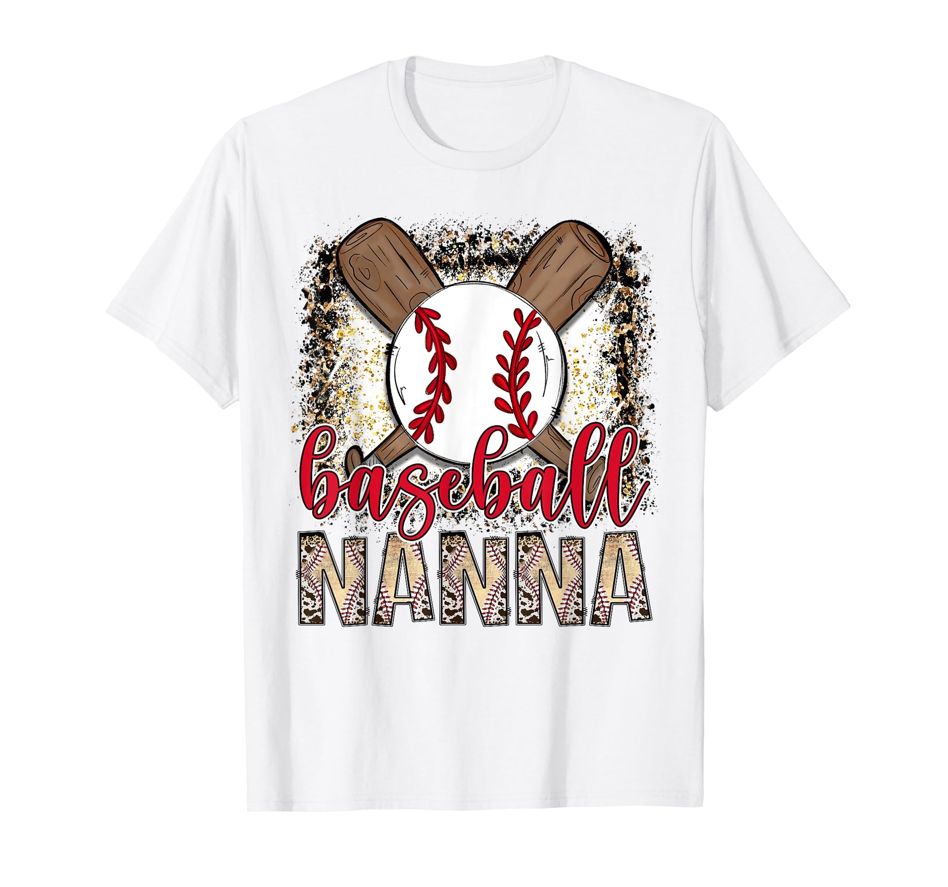 Baseball Nanna Leopard Proud Ball T-Shirt - Casual Everyday Wear Unisex - T-Shirt, Sweatshirt, Hoodie