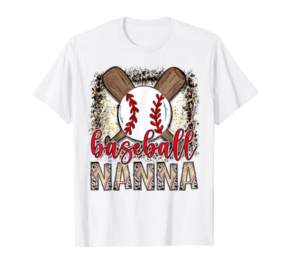 Baseball Nanna Leopard Proud Ball T-Shirt - Casual Everyday Wear Unisex - T-Shirt, Sweatshirt, Hoodie