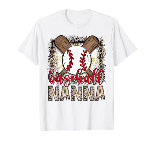 Baseball Nanna Leopard Proud Ball T-Shirt - Casual Everyday Wear Unisex - T-Shirt, Sweatshirt, Hoodie