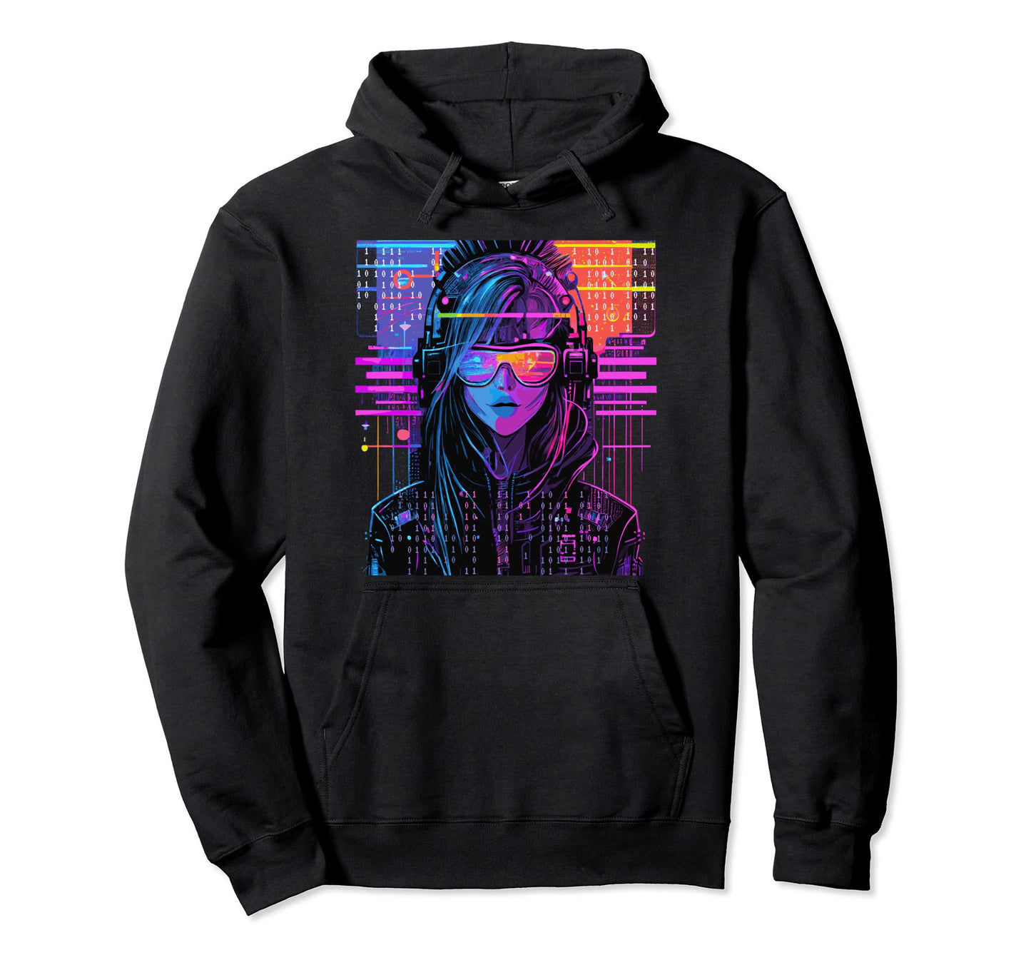 Japanese Cyber Sci Fi Anime Urban Hoodie - Streetwear Style for Adults - T-Shirt, Sweatshirt, Hoodie