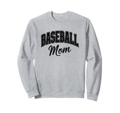 Baseball Mom Proud Sports Supporter Sweatshirt - Trendy Graphic Unisex - T-Shirt, Sweatshirt, Hoodie