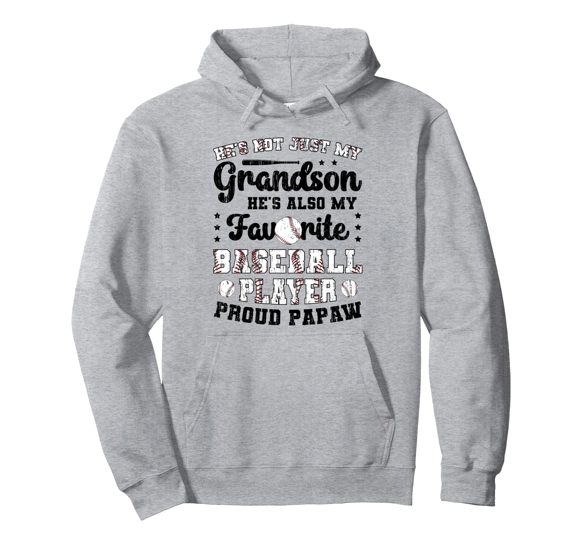 Proud Papaw Baseball Papaw Baseball Hoodie - Minimalist Print for Adults - T-Shirt, Sweatshirt, Hoodie