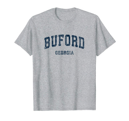 Buford Georgia Ga Varsity Sports Navy T-Shirt - Custom Art Print for Adults - T-Shirt, Sweatshirt, Hoodie