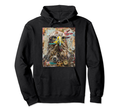 Futuristic Sci Fi Steampunk American Bald Hoodie - Graphic Print Men Women - T-Shirt, Sweatshirt, Hoodie