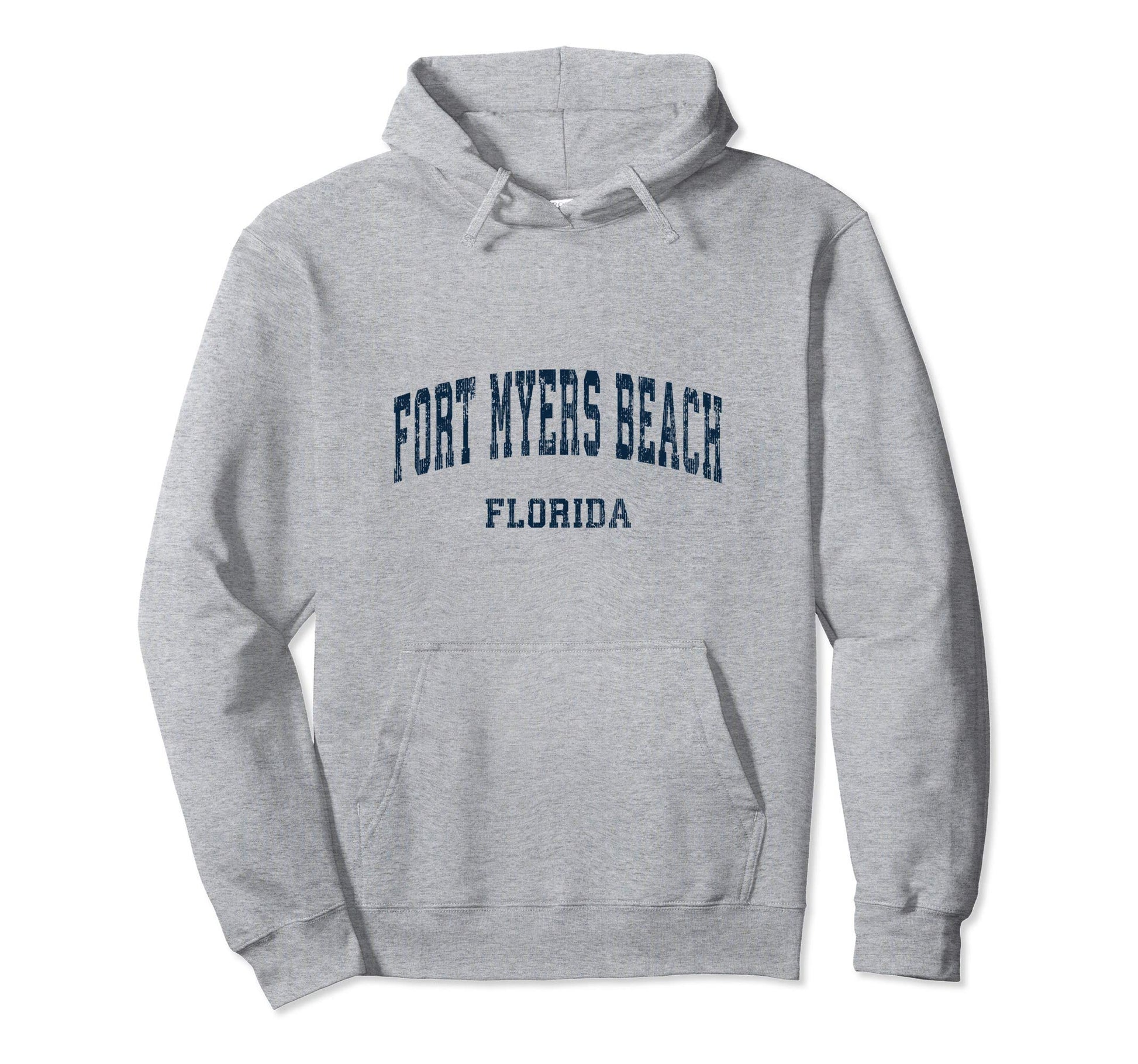 Fort Myers Beach Florida Fl Varsity Hoodie - Fun Novelty Design for Adults - T-Shirt, Sweatshirt, Hoodie
