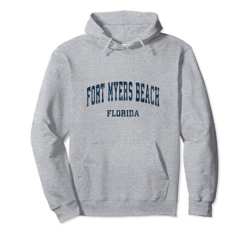 Fort Myers Beach Florida Fl Varsity Hoodie - Fun Novelty Design for Adults - T-Shirt, Sweatshirt, Hoodie