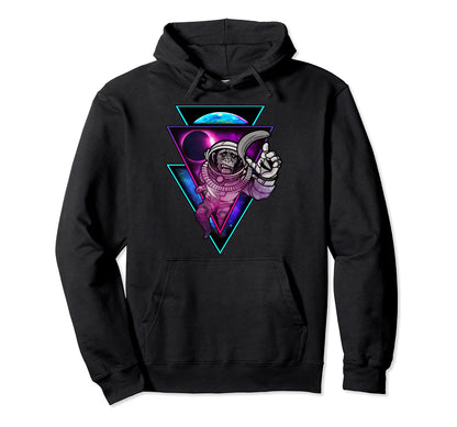 Vaporwave Astronaut Space Art Monkey Banana Hoodie - Trendy Graphic Unisex - T-Shirt, Sweatshirt, Hoodie
