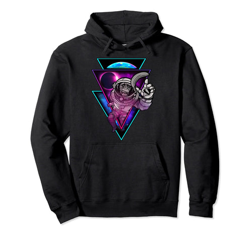 Vaporwave Astronaut Space Art Monkey Banana Hoodie - Trendy Graphic Unisex - T-Shirt, Sweatshirt, Hoodie