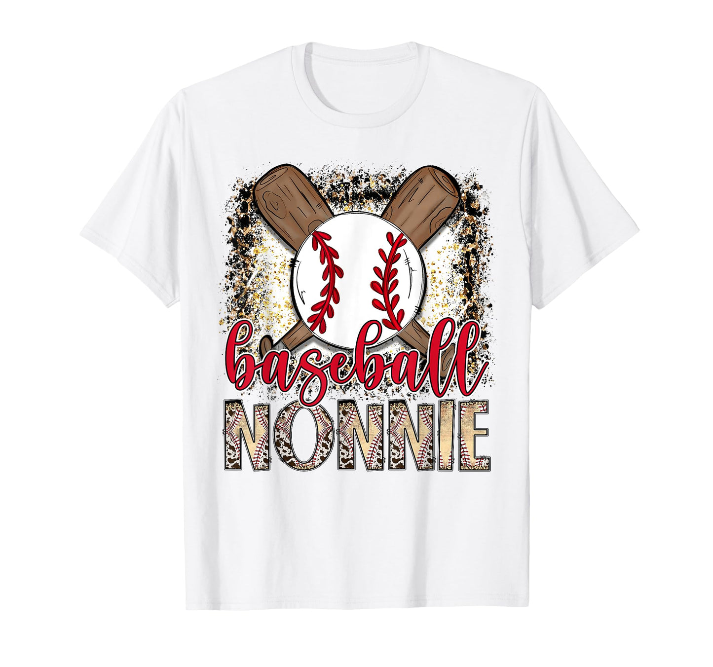 Baseball Nonnie Leopard Proud Ball T-Shirt - Fun Novelty Design Men Women - T-Shirt, Sweatshirt, Hoodie