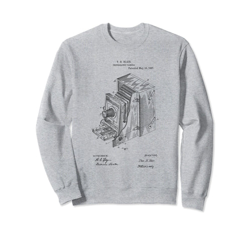 Photography Camera Patent Hand Sweatshirt - Casual Everyday Wear Unisex - T-Shirt, Sweatshirt, Hoodie