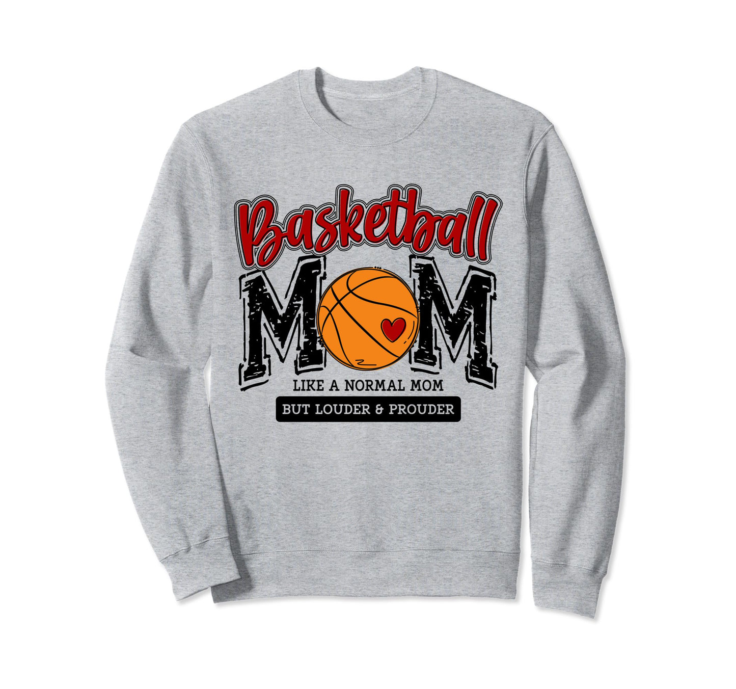 Basketball Mama Red Game Day Basket Sweatshirt - Aesthetic Graphic Unisex - T-Shirt, Sweatshirt, Hoodie