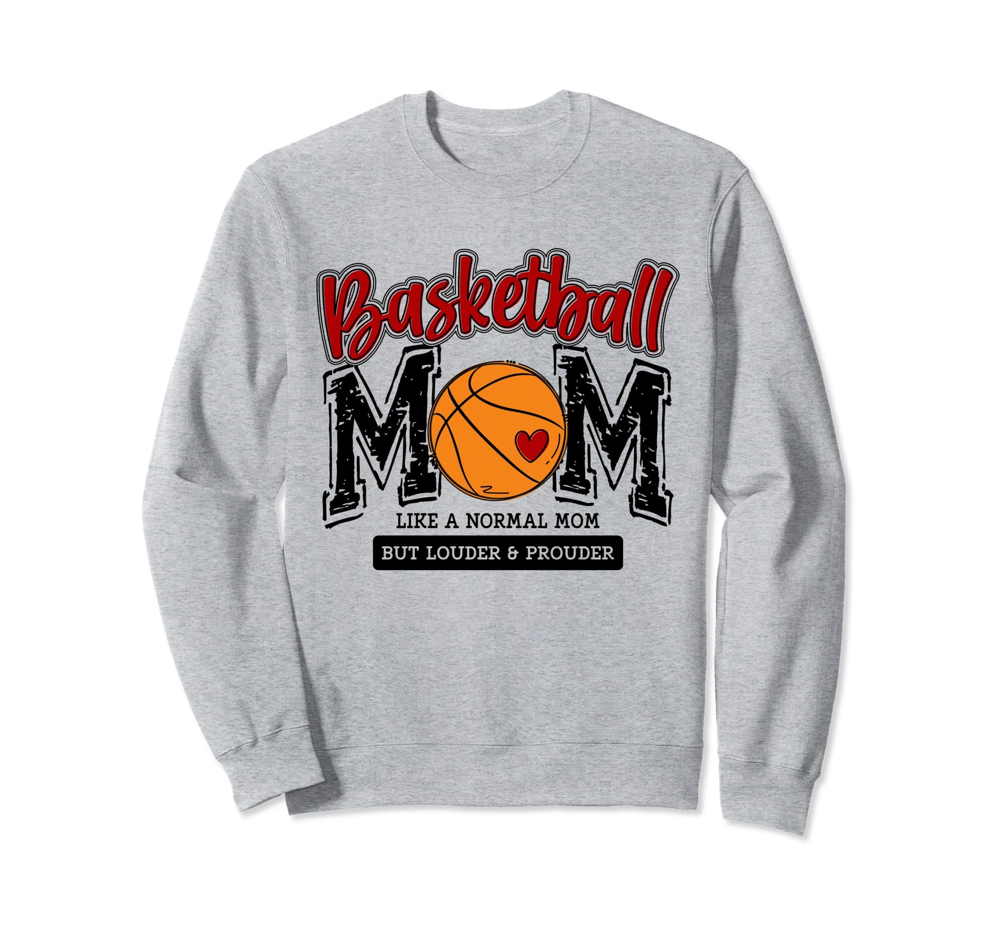 Basketball Mama Red Game Day Basket Sweatshirt - Aesthetic Graphic Unisex - T-Shirt, Sweatshirt, Hoodie
