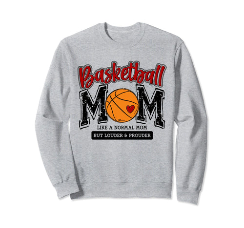 Basketball Mama Red Game Day Basket Sweatshirt - Aesthetic Graphic Unisex - T-Shirt, Sweatshirt, Hoodie