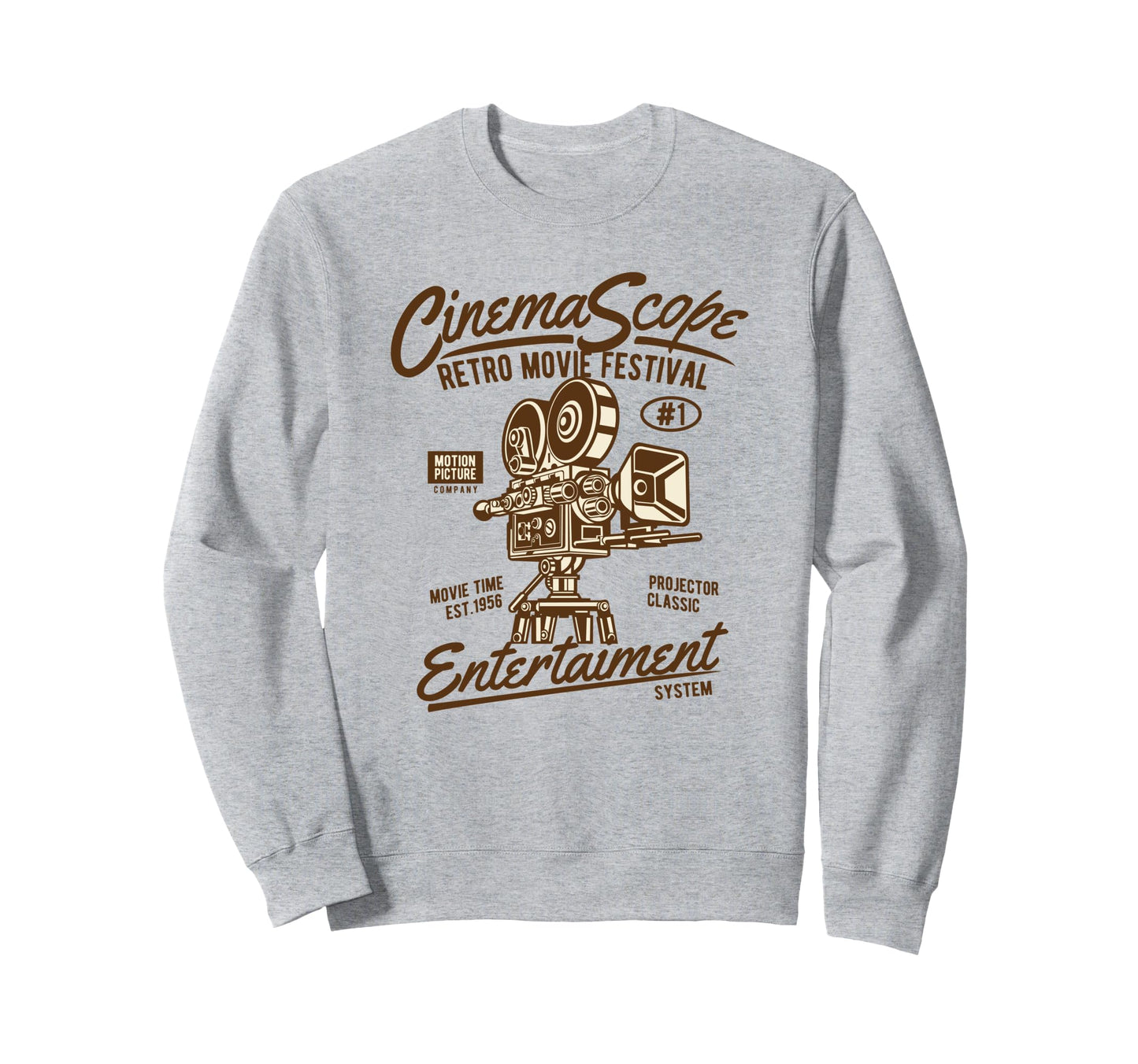 Movie Camera Sweatshirt - Novelty Apparel Men Women - T-Shirt, Sweatshirt, Hoodie