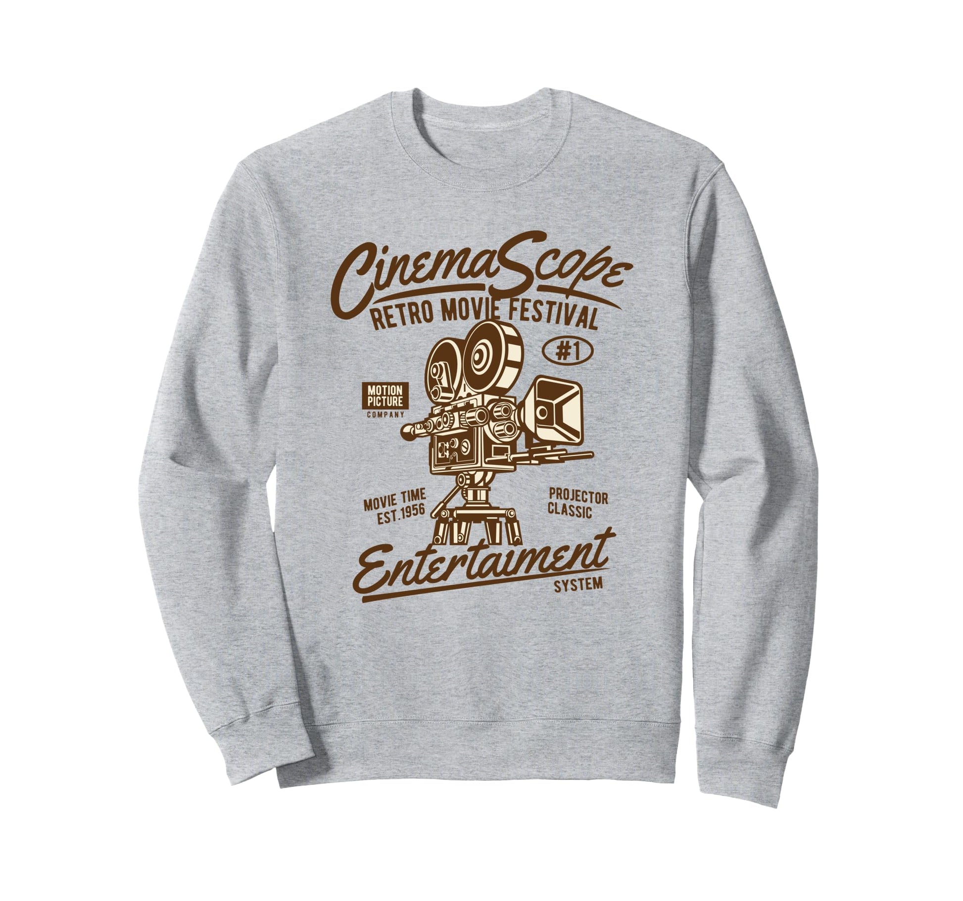 Movie Camera Sweatshirt - Novelty Apparel Men Women - T-Shirt, Sweatshirt, Hoodie