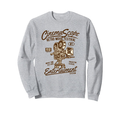 Movie Camera Sweatshirt - Novelty Apparel Men Women - T-Shirt, Sweatshirt, Hoodie