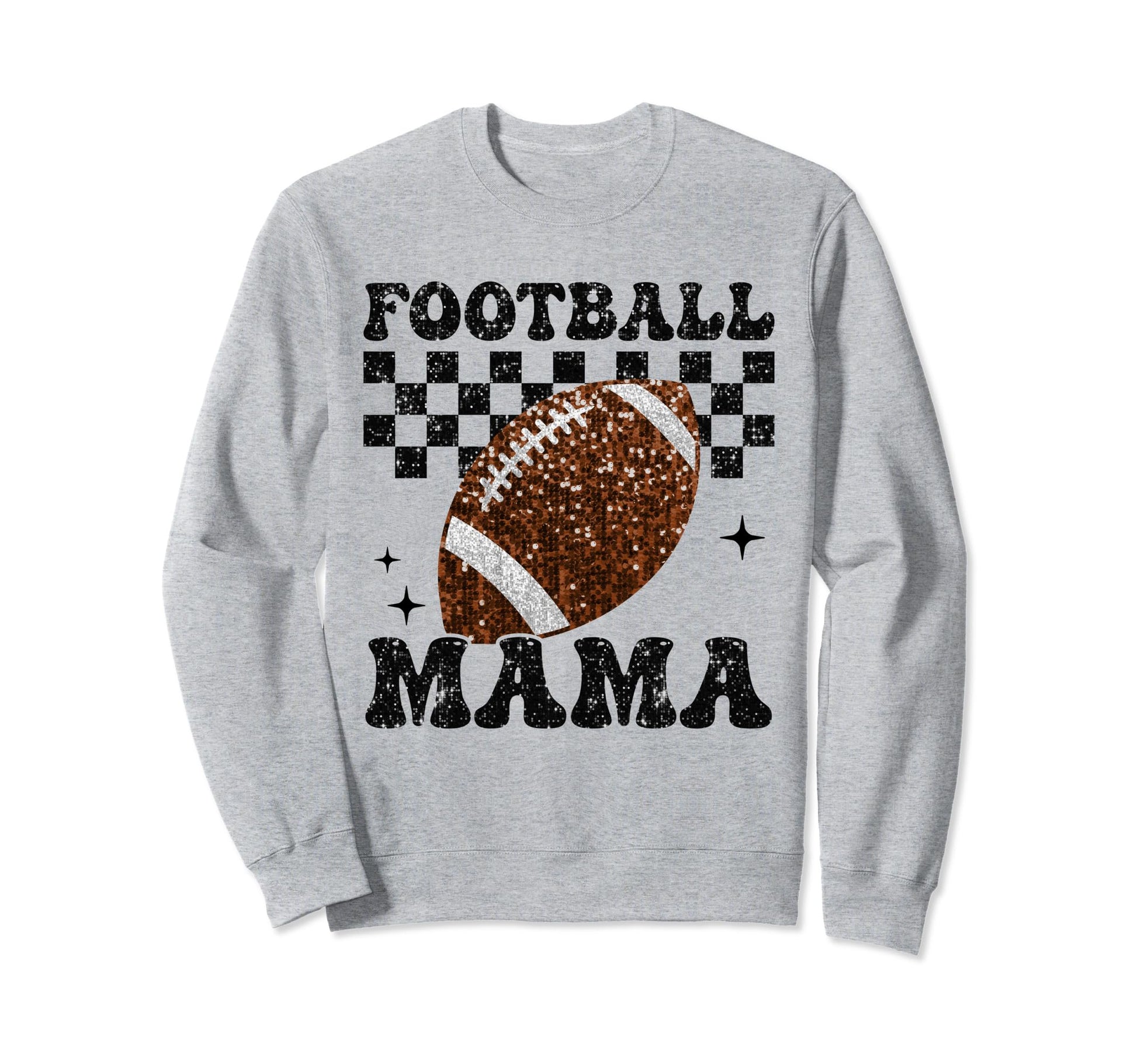 Football Mama Checkered Funny Football Sweatshirt - Unique Graphic Unisex - T-Shirt, Sweatshirt, Hoodie