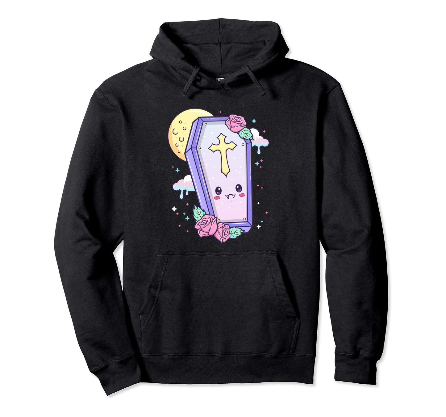 Kawaii Pastel Goth Creepy Coffin Hoodie - Novelty Apparel Unisex - T-Shirt, Sweatshirt, Hoodie