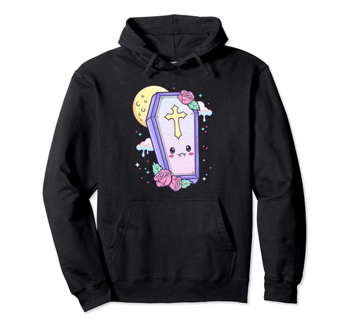 Kawaii Pastel Goth Creepy Coffin Hoodie - Novelty Apparel Unisex - T-Shirt, Sweatshirt, Hoodie