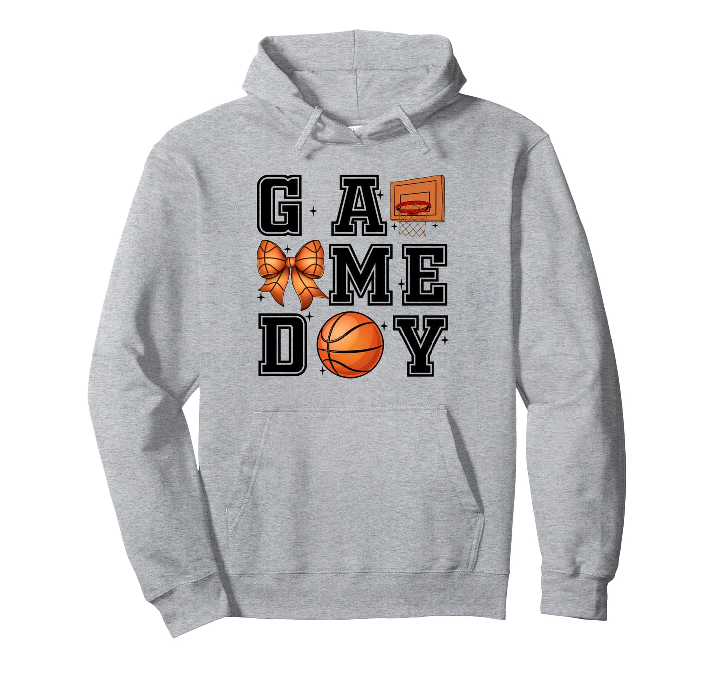 Basketball Coquette Bow Gameday Cheer Mom Hoodie - Streetwear Style Unisex - T-Shirt, Sweatshirt, Hoodie