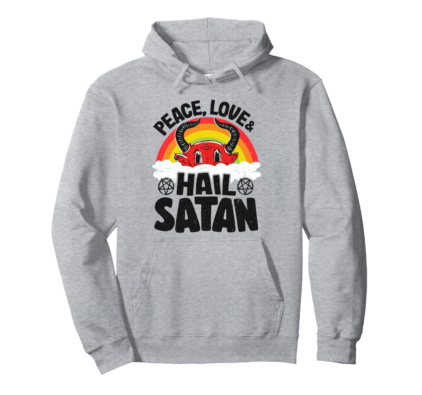 Punk Band Death Metal Rainbow Peace Love Hoodie - Streetwear Style Unisex - T-Shirt, Sweatshirt, Hoodie