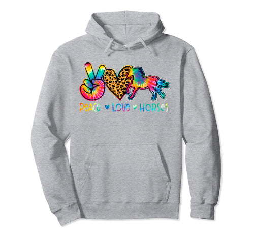Peace Love Horses Teen Hoodie - Minimalist Print Men Women - T-Shirt, Sweatshirt, Hoodie