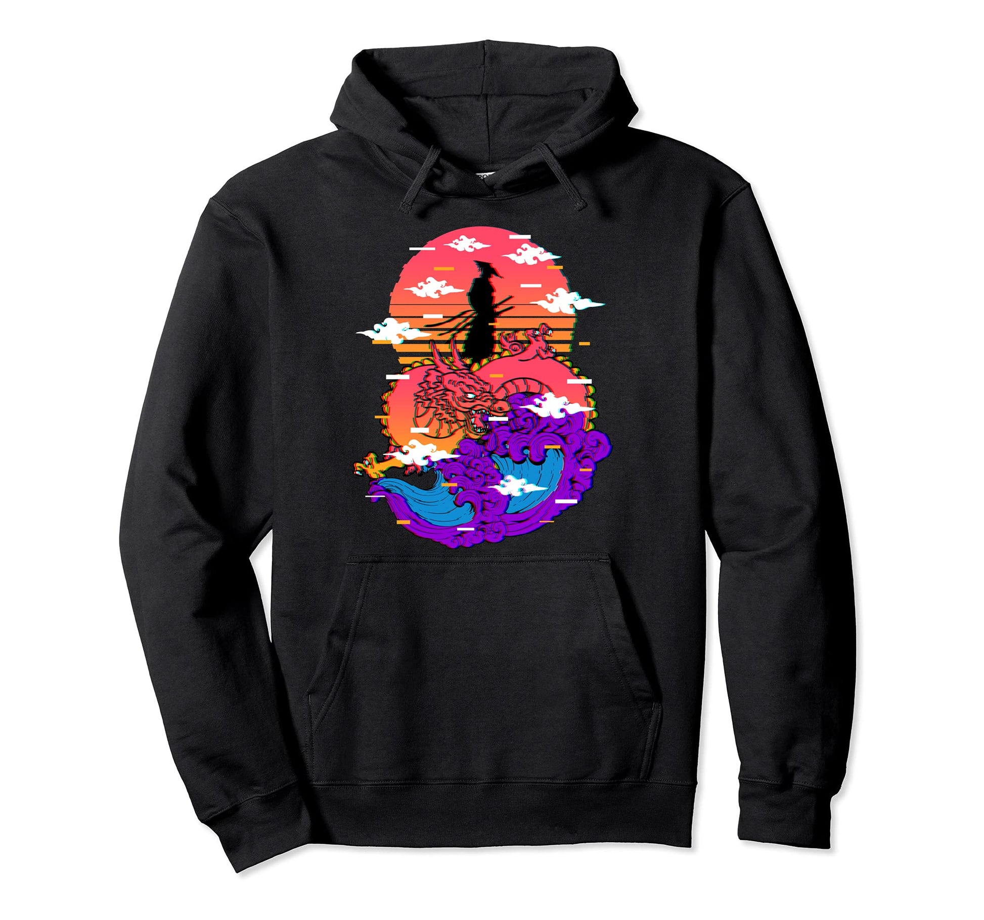 Samurai Warrior Bushido Red Dragon Hoodie - Unique Graphic Men Women - T-Shirt, Sweatshirt, Hoodie