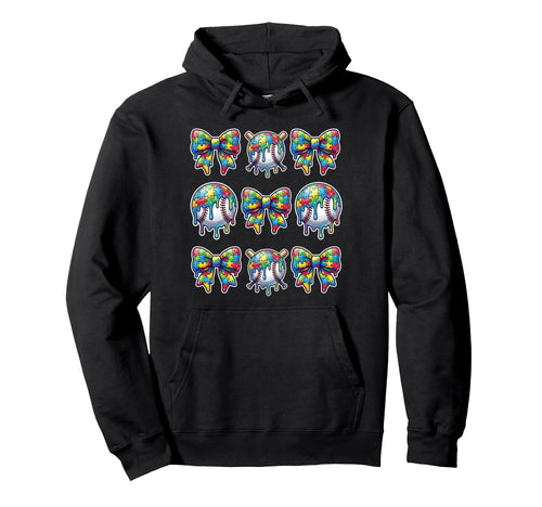 Baseball Sister Puzzle Bow Ice Cream Hoodie - Novelty Apparel for Adults - T-Shirt, Sweatshirt, Hoodie
