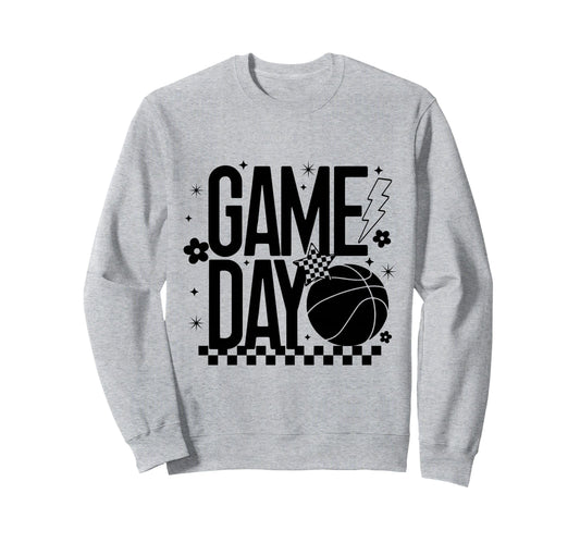 Basketball Mom Game Day Tipoff Season Sweatshirt - Unique Graphic Unisex - T-Shirt, Sweatshirt, Hoodie