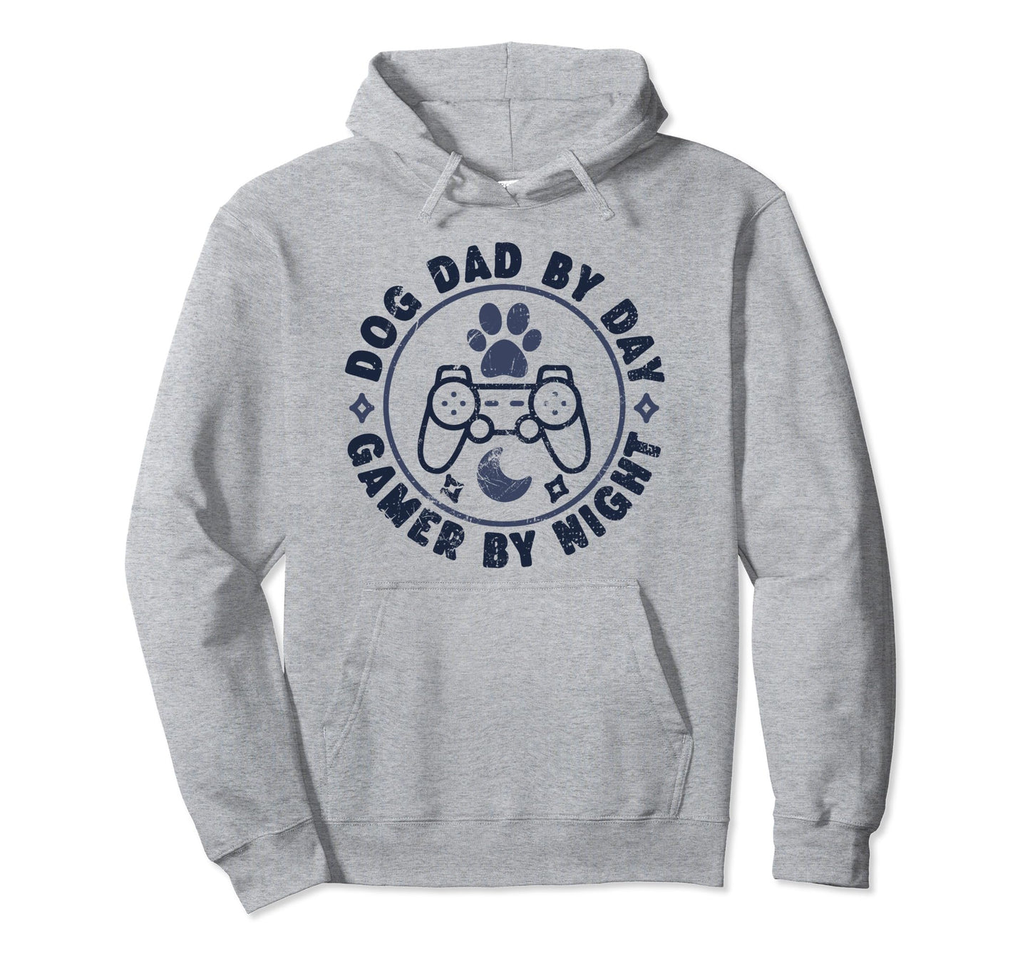 Dog Dad Day Gamer Night Video Games Hoodie - Casual Everyday Wear Unisex - T-Shirt, Sweatshirt, Hoodie