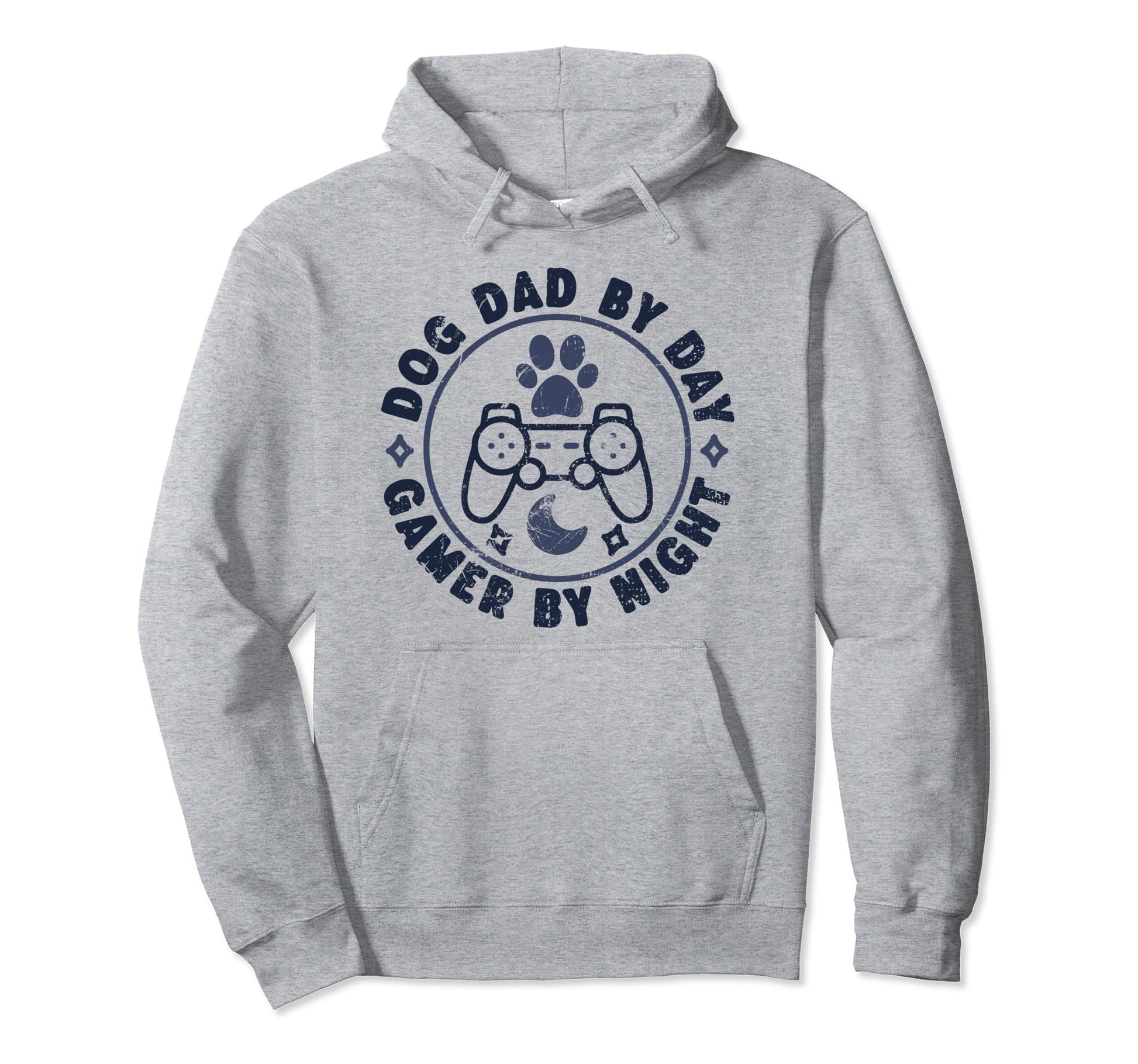 Dog Dad Day Gamer Night Video Games Hoodie - Casual Everyday Wear Unisex - T-Shirt, Sweatshirt, Hoodie