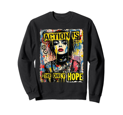 Punk Colorful 90S Grunge Graffiti Sweatshirt - Streetwear Style Unisex - T-Shirt, Sweatshirt, Hoodie