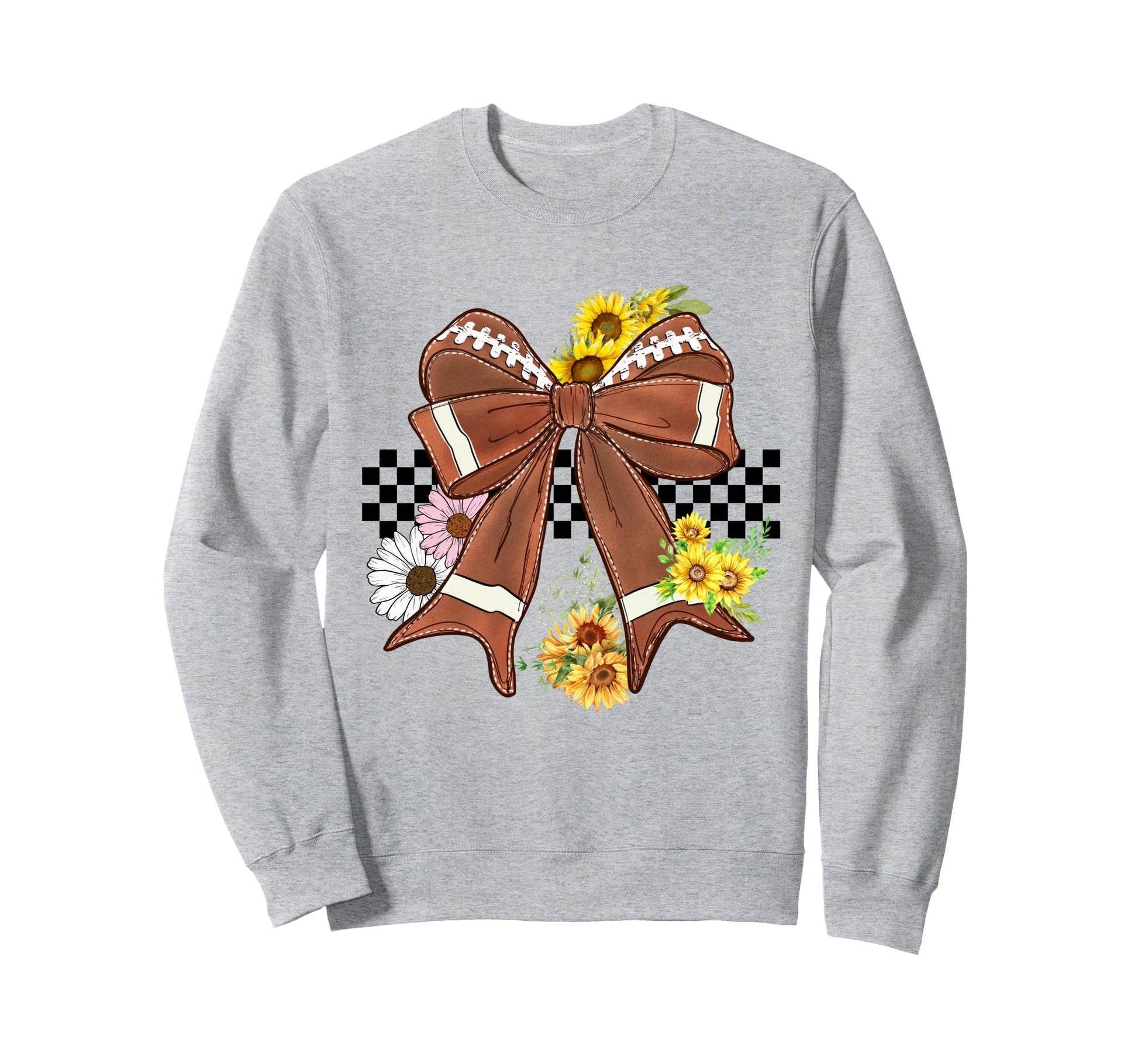 Coquette Football Mama Aesthetic Bow Sweatshirt - Graphic Print Unisex - T-Shirt, Sweatshirt, Hoodie