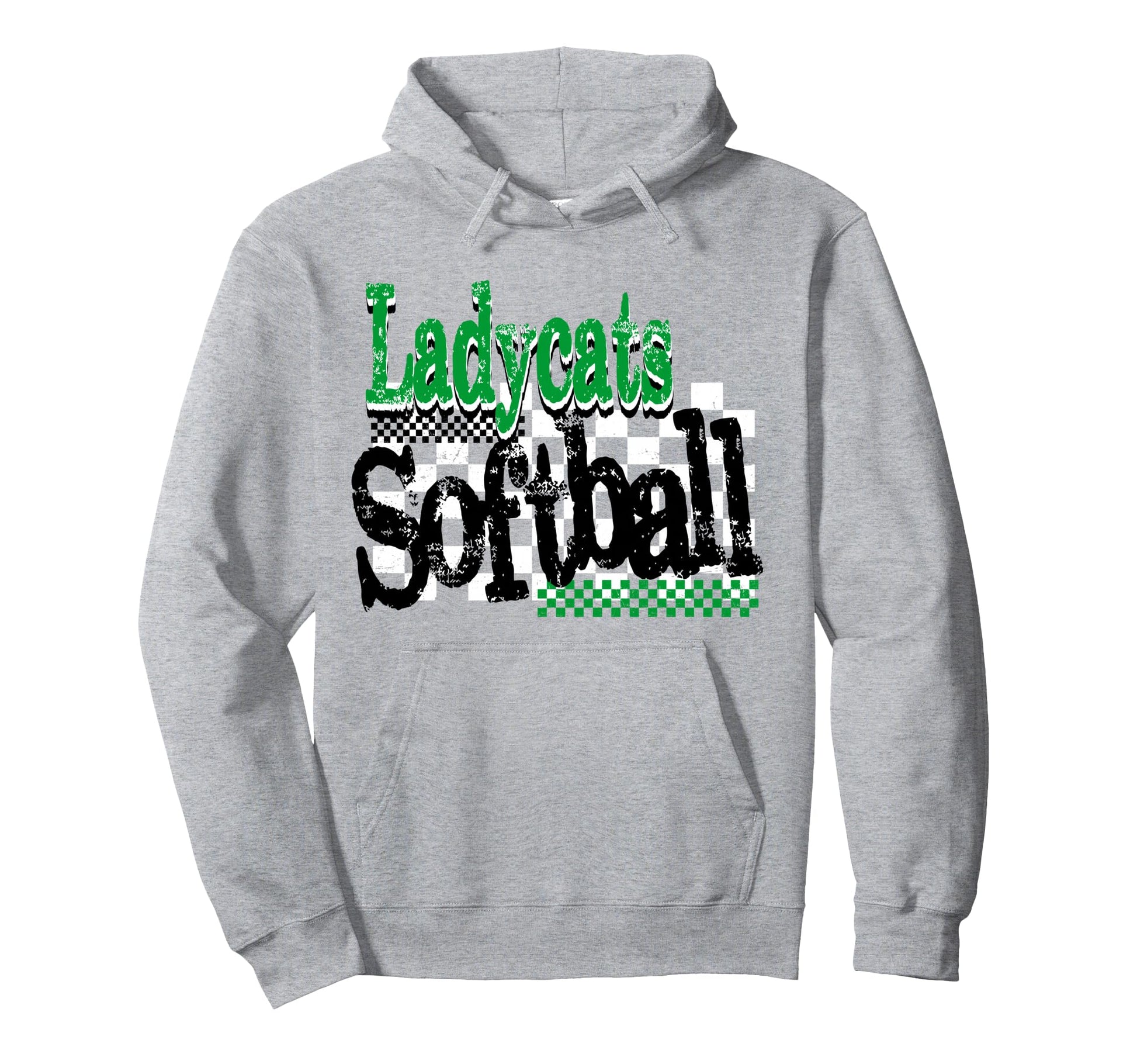 Lady Cats Softball Mom Game Day Hoodie - Aesthetic Graphic for Adults - T-Shirt, Sweatshirt, Hoodie