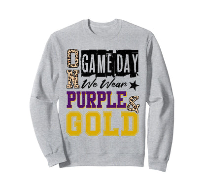 Gameday Football We Wear Purple And Sweatshirt - Streetwear Style Unisex - T-Shirt, Sweatshirt, Hoodie