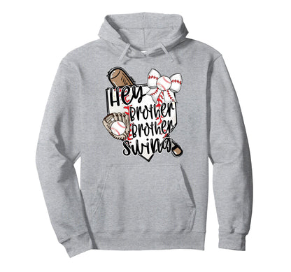Hey Brother Brother Swing Coquette Bow Hoodie - Trendy Graphic Unisex - T-Shirt, Sweatshirt, Hoodie