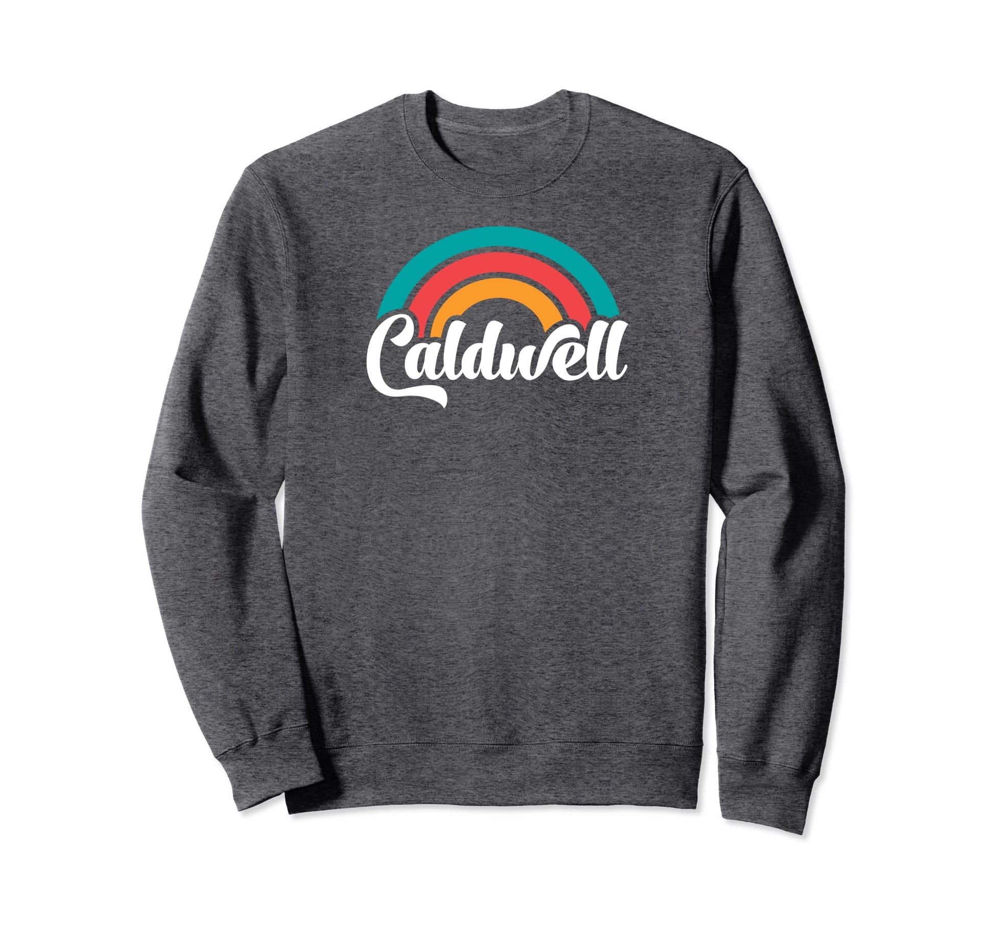 Caldwell Id Script Rainbow Sweatshirt - Custom Art Print for Adults - T-Shirt, Sweatshirt, Hoodie