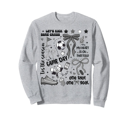 Soccer Mom Daughter Son Heart Field Sweatshirt - Trendy Graphic for Adults - T-Shirt, Sweatshirt, Hoodie