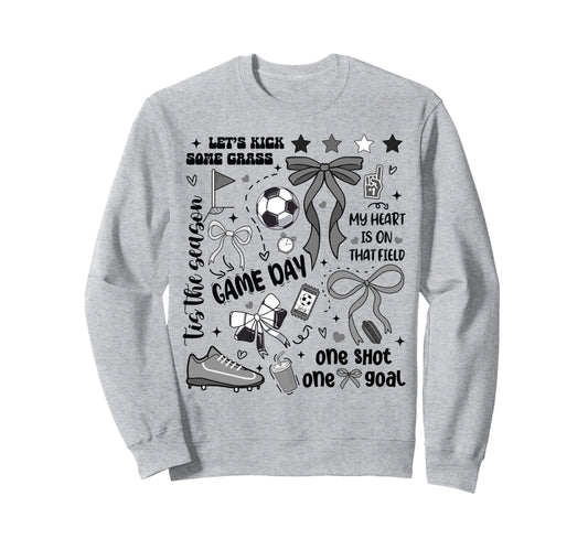 Soccer Mom Daughter Son Heart Field Sweatshirt - Trendy Graphic for Adults - T-Shirt, Sweatshirt, Hoodie