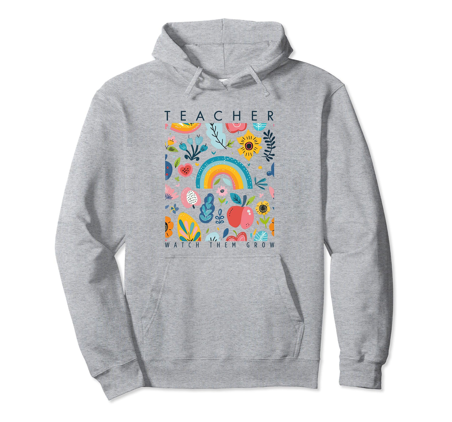 Teacher Boho Wildflower Birth Flower Hoodie - Minimalist Print Men Women - T-Shirt, Sweatshirt, Hoodie