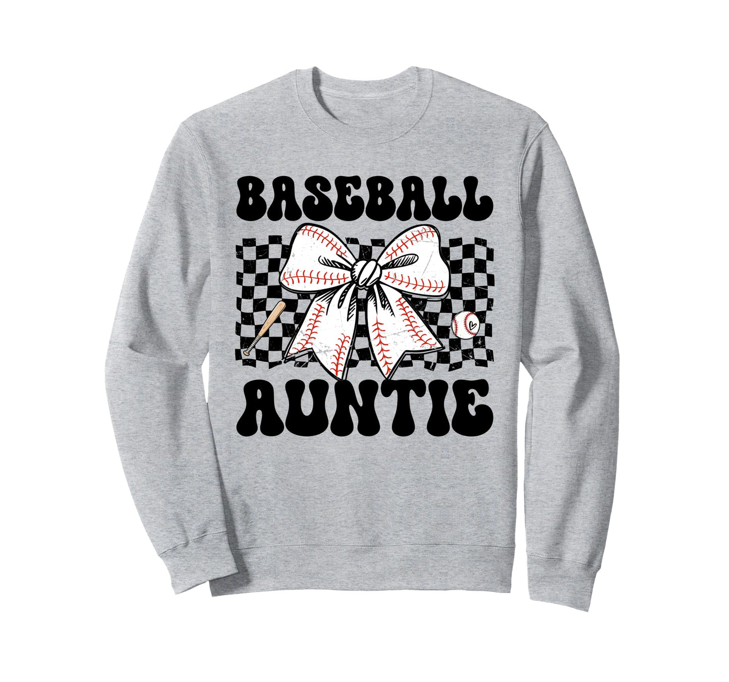 Baseball Auntie Baseball Aunt Sweatshirt - Minimalist Print for Adults - T-Shirt, Sweatshirt, Hoodie