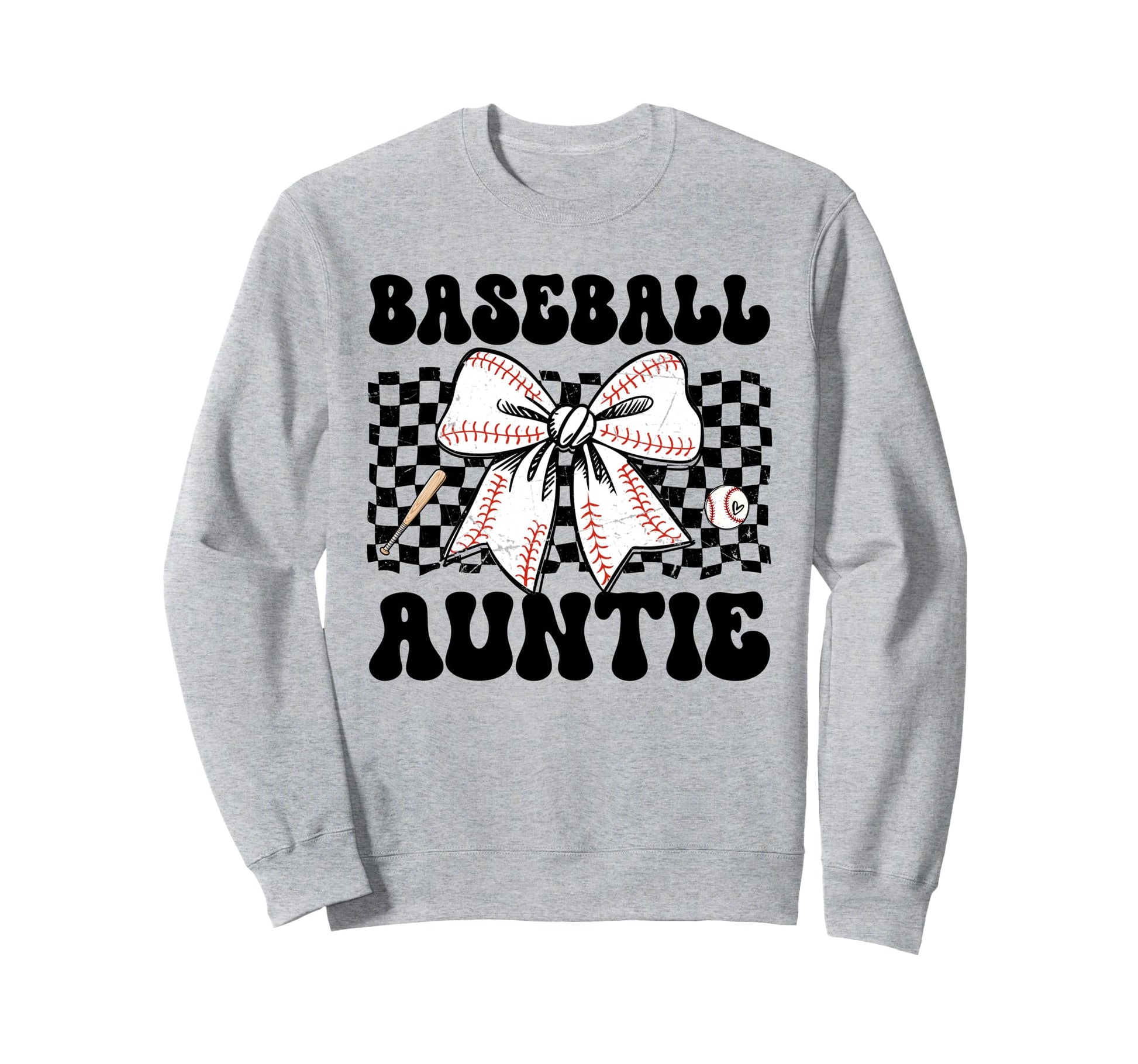 Baseball Auntie Baseball Aunt Sweatshirt - Minimalist Print for Adults - T-Shirt, Sweatshirt, Hoodie