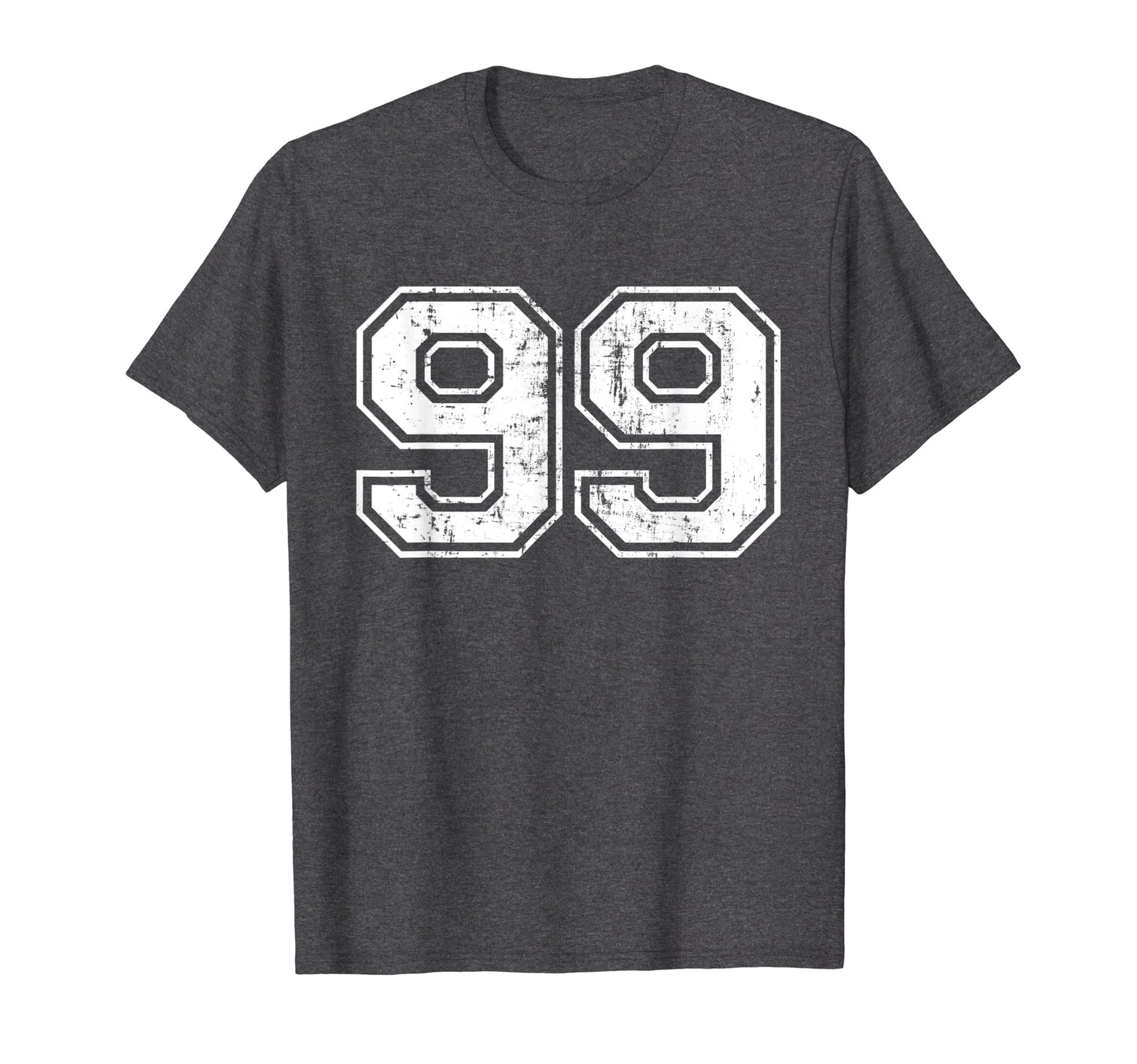 Number 99 Varsity Distressed Sports T-Shirt - Streetwear Style Men Women - T-Shirt, Sweatshirt, Hoodie