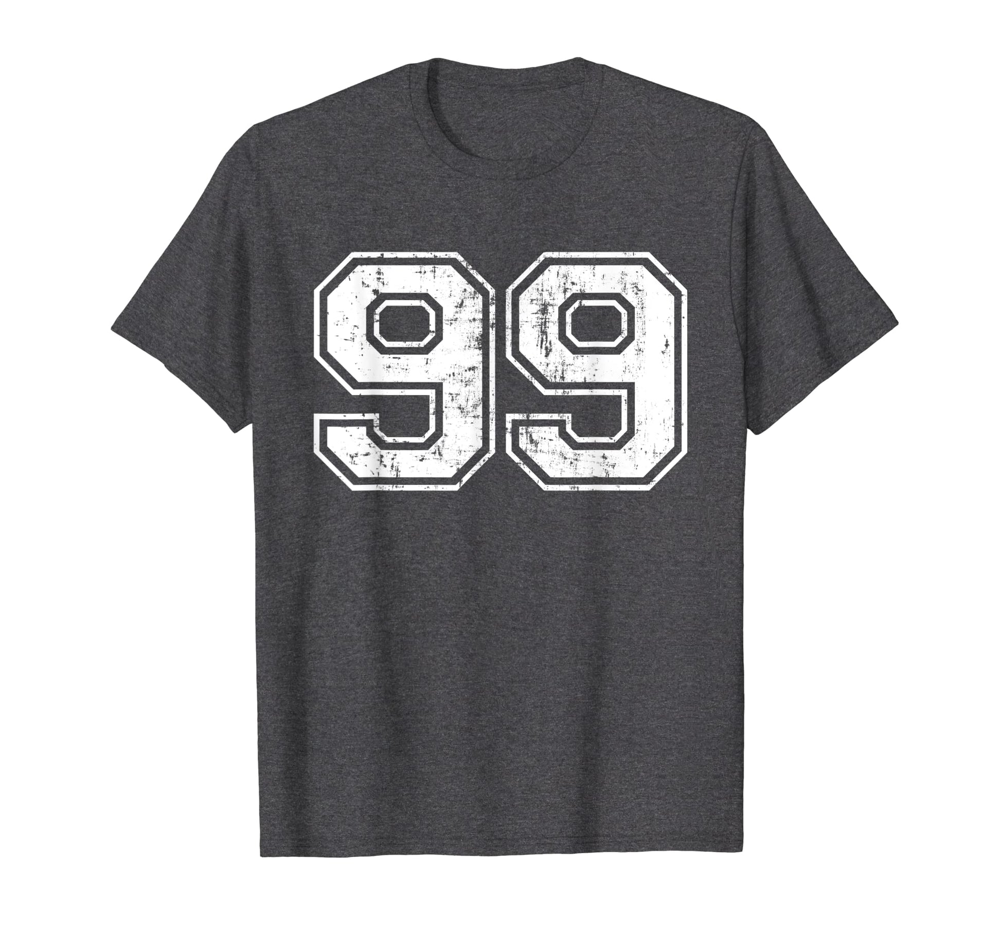 Number 99 Varsity Distressed Sports T-Shirt - Streetwear Style Men Women - T-Shirt, Sweatshirt, Hoodie