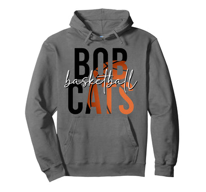 Bobcats Basketball Mom Game Day Hoodie - Fun Novelty Design for Adults - T-Shirt, Sweatshirt, Hoodie