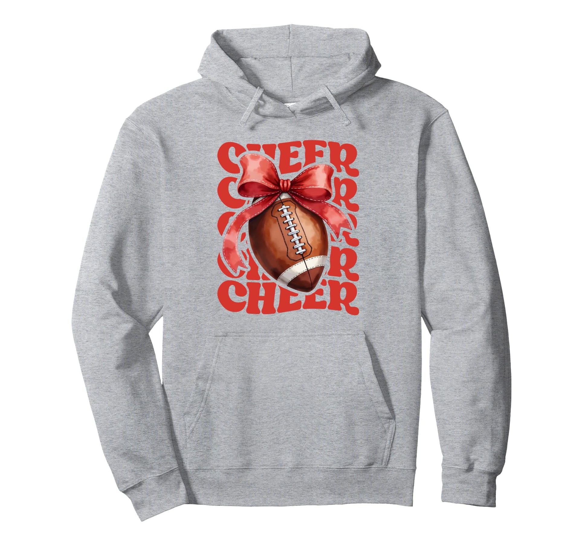 Game Day Red Cheerleader Mom Hoodie - Aesthetic Graphic Men Women - T-Shirt, Sweatshirt, Hoodie