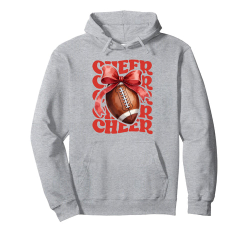 Game Day Red Cheerleader Mom Hoodie - Aesthetic Graphic Men Women - T-Shirt, Sweatshirt, Hoodie