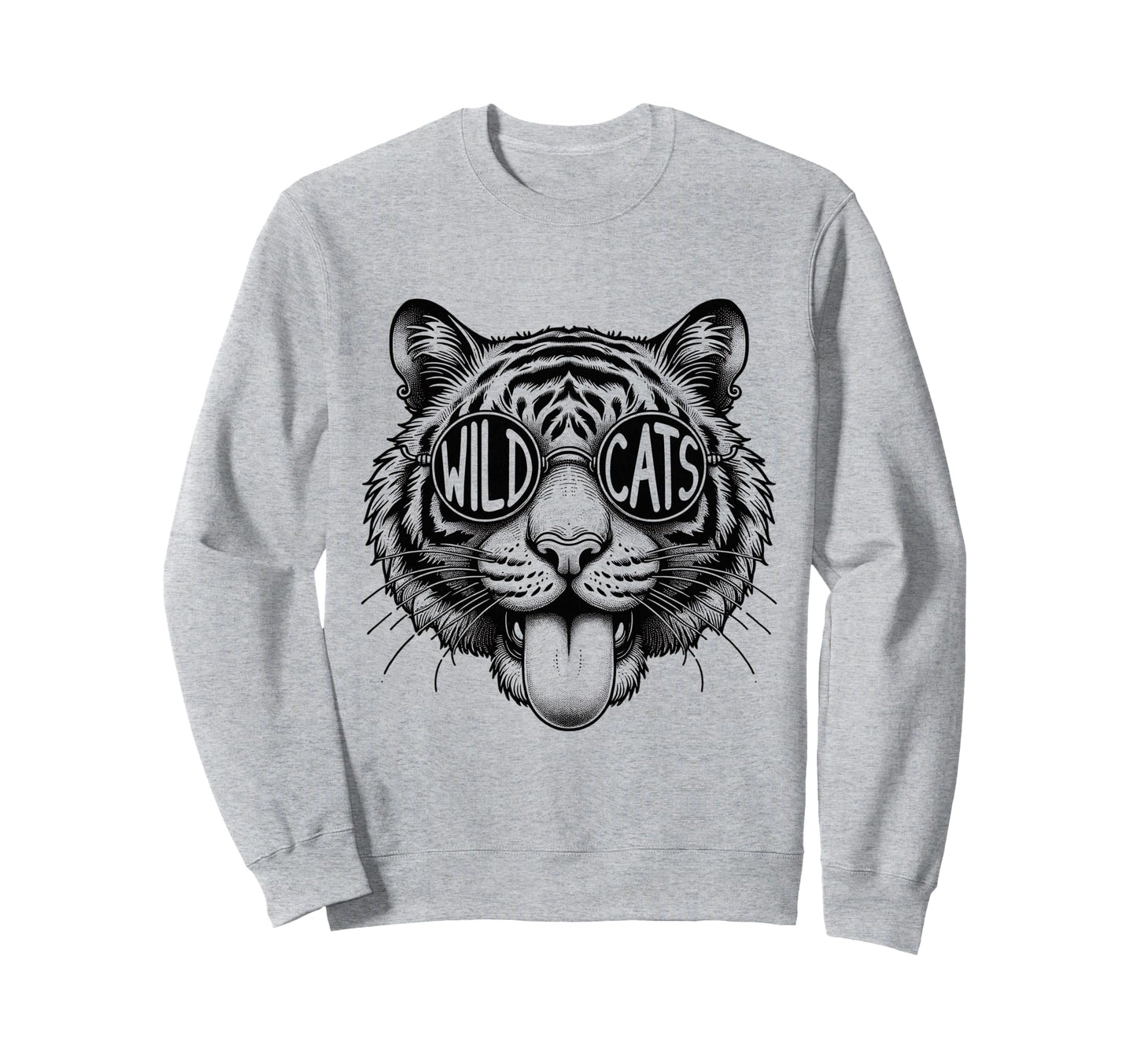 Wildcats School Sports Fan Team Sweatshirt - Fun Novelty Design for Adults - T-Shirt, Sweatshirt, Hoodie