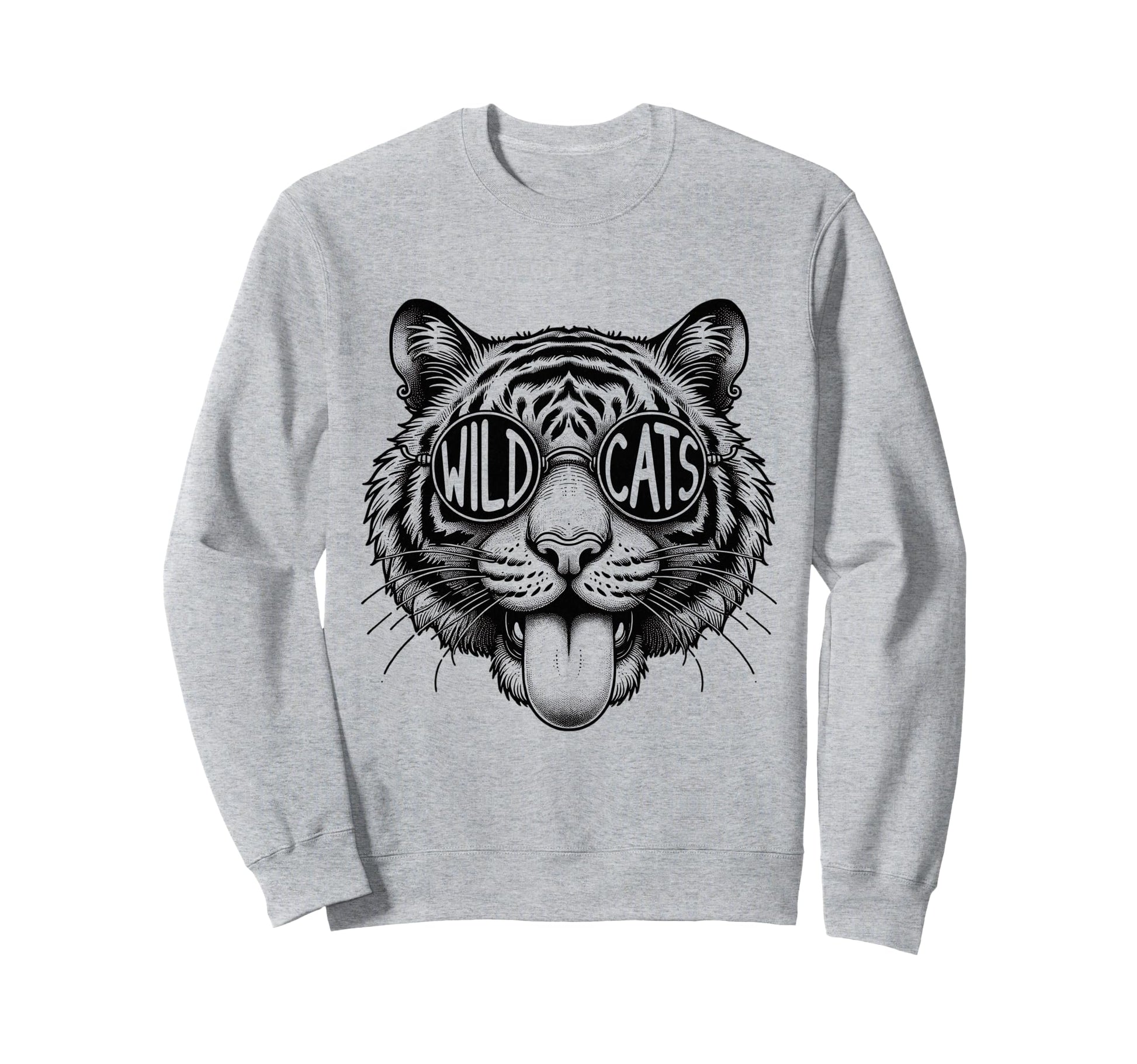 Wildcats School Sports Fan Team Sweatshirt - Fun Novelty Design for Adults - T-Shirt, Sweatshirt, Hoodie